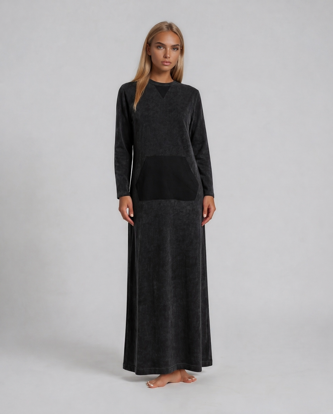 Black Washed Comfort Nightgown