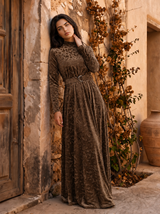 KAIA Earth Grace Belted Maxi Dress