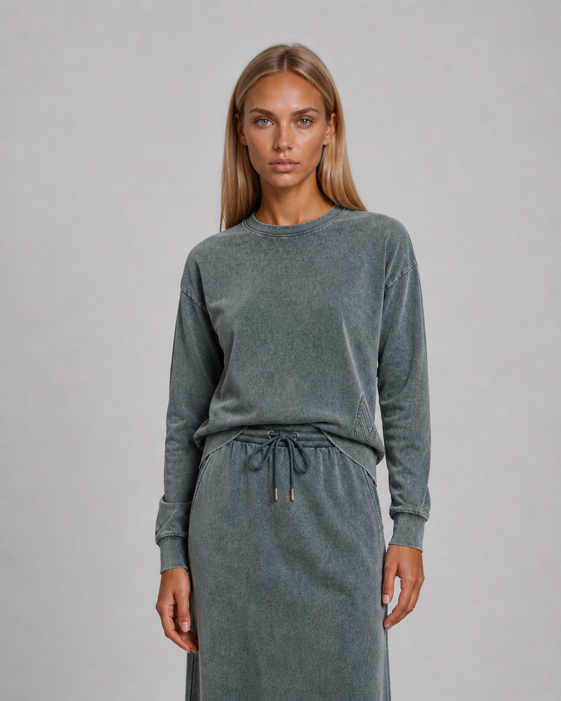 Washed Grey Lounge Skirt