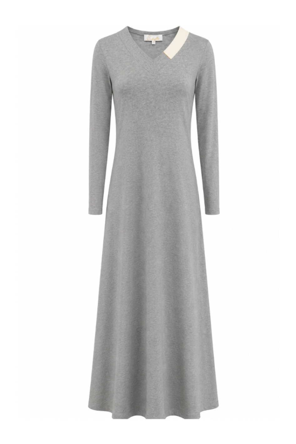 V-Neck Color Block Nightgown