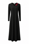 V-Neck Color Block Nightgown