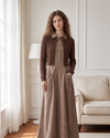 Taupe Suede Pocket Jumper Maxi Dress