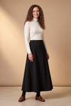 37" Black Green A-Line Maxi Skirt