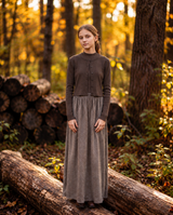 TeenCardigan Brown Tweed Maxi 2 PC Set