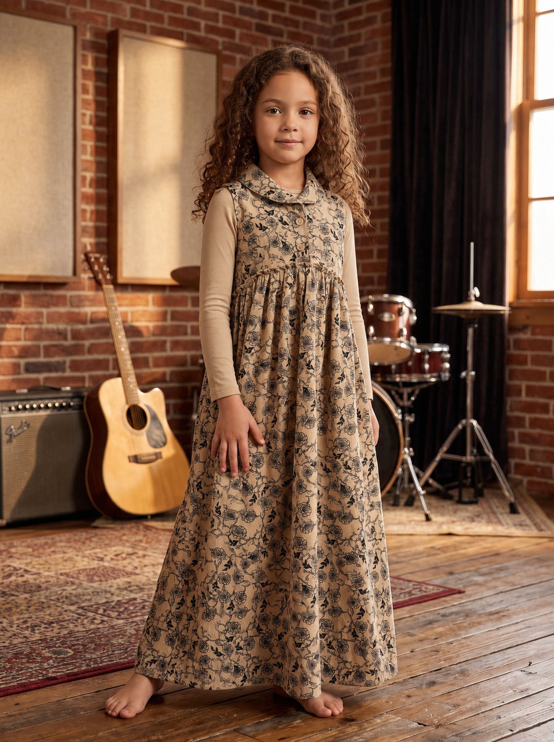 Oat Floral Jumper & Shell 2 PC Set