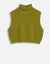 Kids Cropped Tneck Knit Vest Olive - MUST BE PURCHASED WITH ROBE