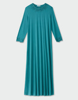 Lace Trimmed Pull On Nightgown Teal Green