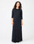 Pull On Layered Nursing Nightgown with Stitched Tucks Black