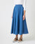34" Elastic Waist Aline Skirt Light Denim Blue