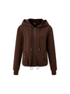 Dark Brown Zip-Up Hoodie