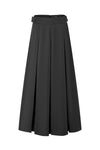 37" Dark Grey Pleated Skirt With Side Buckles