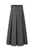 37" Grey Pleated Midi Skirt