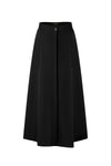 37" Black A-Line Midi Skirt With Pockets
