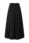 37" Black A-Line Midi Skirt With Pockets