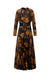 Printed Pleated Maxi Dress
