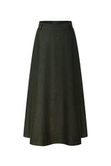 37" Dark Green A-Line Maxi Skirt