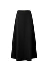 Black A-Line Midi Skirt