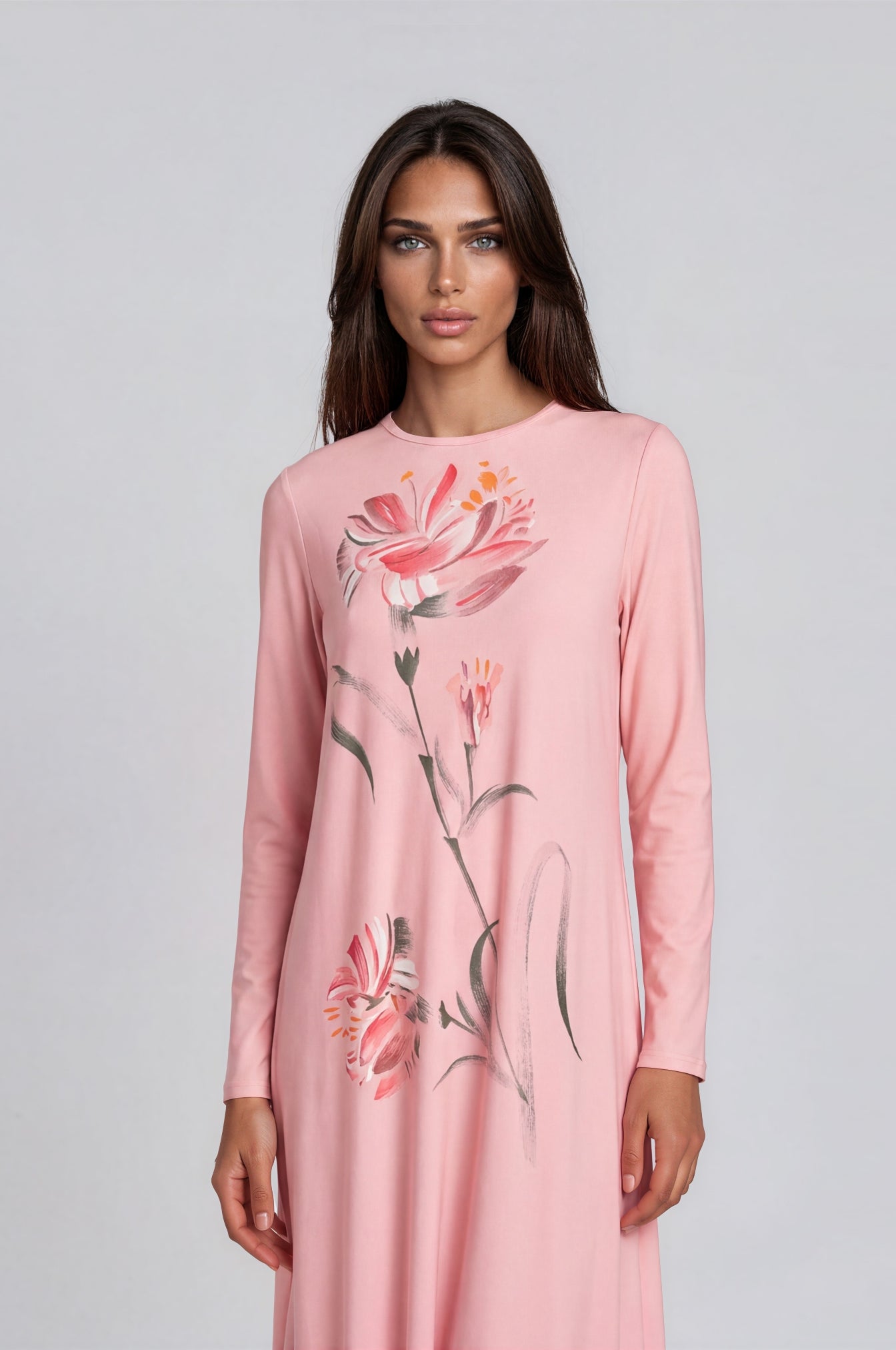 Pink Garden Nursing Nightgown