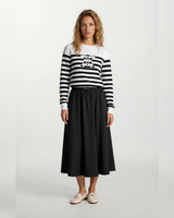 Striped Logo Sweatshirt Black White
