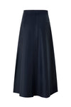 35" Navy A-Line Midi Skirt