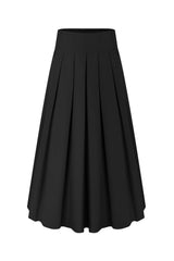 35" Classic Black Pleated Skirt