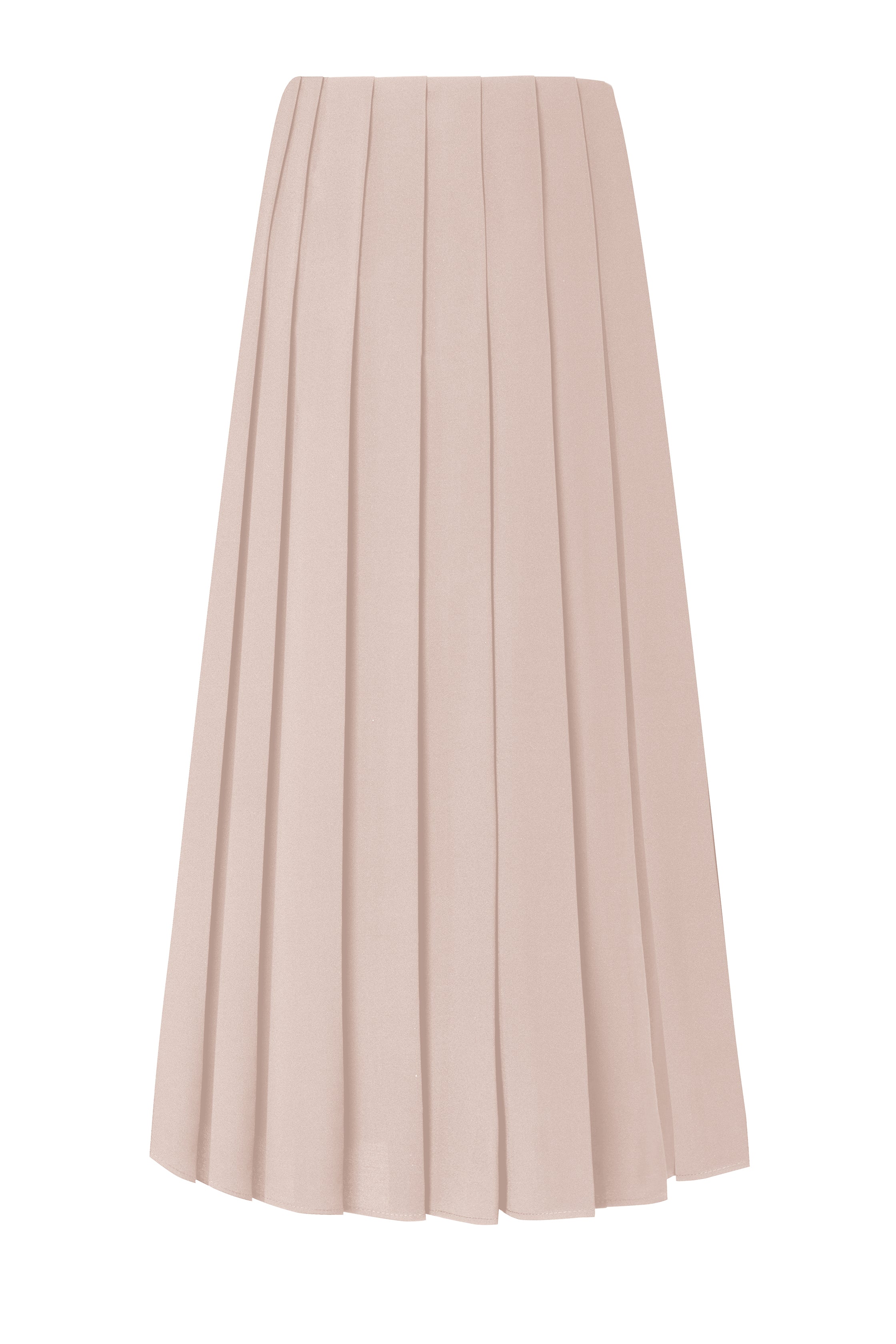 34" Buckle Detail Pleated Skirt Pink