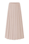 34" Buckle Detail Pleated Skirt Pink