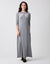Button Front Nightgown with Lace Heather Gray