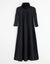 Girls Maxi Dress Shabbos Robe with Velour Turtle Neck and Picot Trim