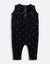 Toddler Embroidered Velour Romper with Back Buttons Black