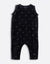 Toddler Embroidered Velour Romper with Back Buttons Black