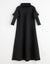 Girls Maxi Dress Shabbos Robe with Attached Shell Sleeves Black