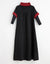 Girls Maxi Dress Shabbos Robe with Attached Shell Sleeves Burgundy