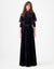 Velour Maxi Dress Shabbos Robe with Contrast Cuffs Burgundy