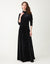 Velour Maxi Dress Shabbos Robe with Turtleneck and Jewel