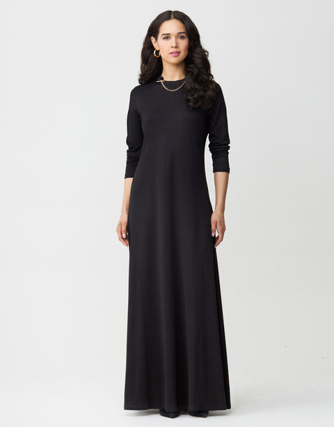 Jersey Maxi Dress Shabbos Robe with Chain Detail