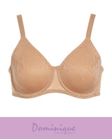 Dominique 7018 Jacqueline Jacquard Underwire Seamless Minimizer Bra