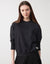 Seamed Light French Terry Sweatshirt with Black Logo Tag