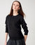 SuperSoft Jersey Scoop Stitch Top with Flocked Logo Black