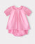 Toddler Girl Pintucked Linen Playwear Set Fuschia