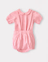 Toddler Girl Pintucked Linen Playwear Set Pink