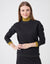 Cactus® French Terry Mock Layered Sweatshirt Black with Gold