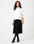 Oversized French Terry Top with Ties White