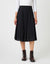 27" - 29" Lined Elastic Waist Soft Woven Aline Skirt Black