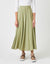 34" Lined Elastic Waist Soft Woven Aline Skirt Sage