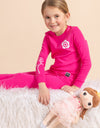 Pima Cotton Kids Pajamas Legging Playwear Set Daisy Dips Pink