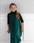 Girls Quilted Jersey Maxi Jumper Shabbos Robe with Straps Emerald
