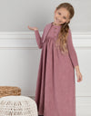 Girls Corduroy Maxi Dress Shabbos Jumper and Matching Cardigan Set Pink