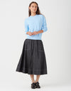 Light French Terry Sweatshirt with Pinstripe Detail Bluebell