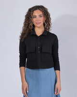 Double Pocket Cropped Polo